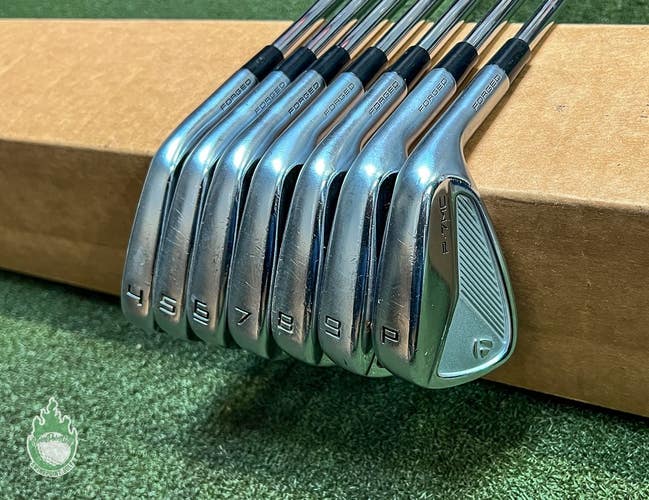 Used 2023 TaylorMade P-7MC Forged Irons 4-PW Modus3 105g Stiff Steel Golf Set