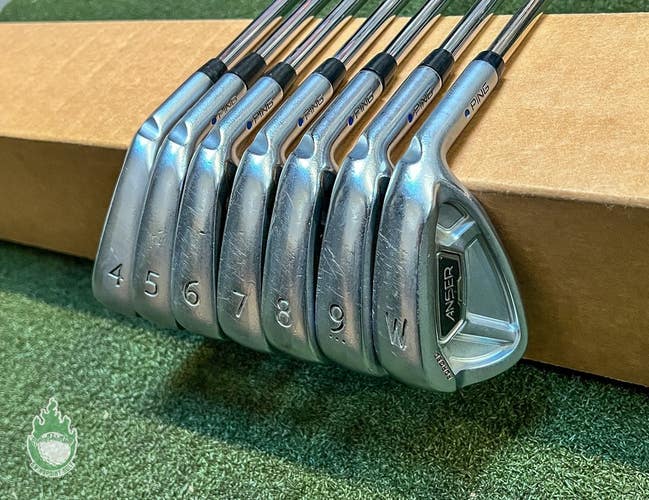 Used Ping Blue Dot Anser Forged Irons 4-PW Project X 6.0 Stiff Steel Golf Set