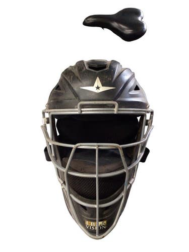 Used All-Star CATCHERS HELMET Catchers Helmet w/Mask Black M/L 11760-S000086994
