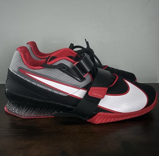 Nike Romaleos 4 Weightlifting Shoes Black Red Mens Size 11.5 CD3463-003