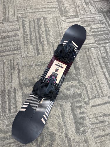 2020 Rome Agent Snowboard With Large Flow Fuse Bindings 151 cm (Used)