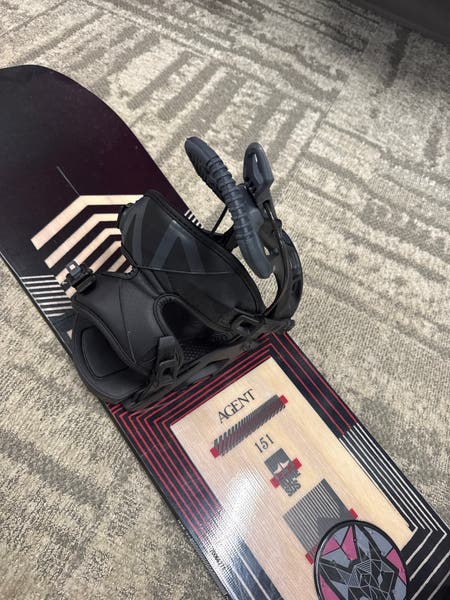 2020 Rome Agent Snowboard With Large Flow Fuse Bindings 151 cm