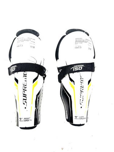 Used Bauer S150 Youth Shin Guards White 9" 11860-S000303901