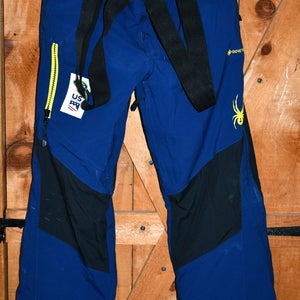 SPYDER Ski Race Pants GORETEX training Mens MEDIUM LONG Full Side Zip Off