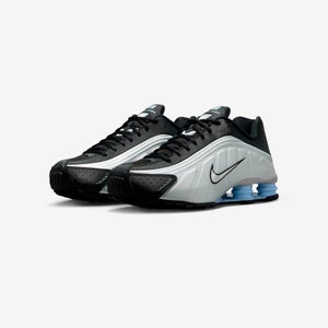 Nike Shox R4 HQ1988-004 Sneakers Men's US 9 Silver Black Lifestyle Shoes TF9892