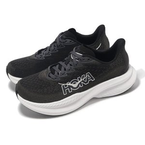 Hoka One One Mach 6 1147834-BWHT Sneakers Women's 7 Black Running Shoes TF9830