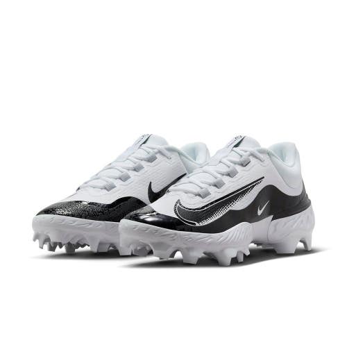 Nike Alpha Huarache Elite 4 Low MCS FD6255-101 Mens White Baseball Cleats TF9908
