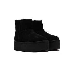 UGG Classic 1134991-BLK Boots Women's US 9 Black Suede Platform Shoes RHS7364