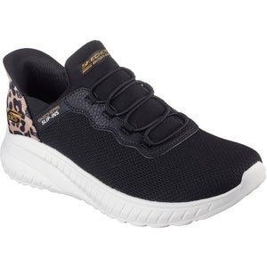 Skechers Bobs Squad Chaos-Seize The Hour Womens 9.5 Black Slip-ins Shoes ZAP1488