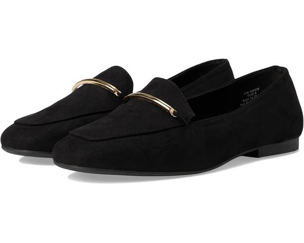Journee Collection Wrenn Loafers Women's 10 Black Moc Toe Slip On Shoes ZAP1546