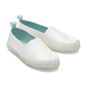 Toms Alpargata 10020624 Kids US 3 White Slip On Comfort Casual Shoes ZAP1355