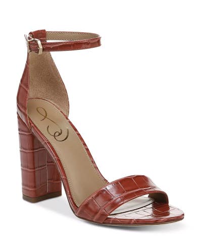 Sam Edelman Yaro Sandals Women's US 8 Rose Stucco Ankle Strap Block Heel ZAP1268