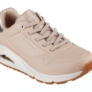 Skechers UNO - Shimmer Away 155196-NUDE Women's US 8 Beige Walking Shoes ZAP1859