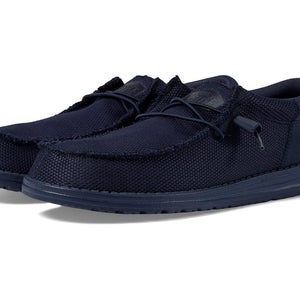 Hey Dude Wally Funk Mono 40011-410 Men's US 4 Navy Slip-On Casual Shoes ZAP1182