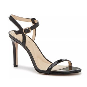 Jessica Simpson Janova Sandal Womens 6.5 Black Ankle Strap Stiletto Heel ZAP1402