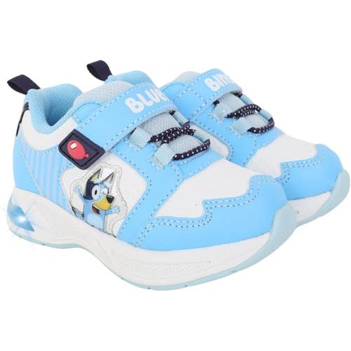 Bluey Sneaker Toddlers US 9 Blue White Light Up Low Top Casual Shoes ZAP1484