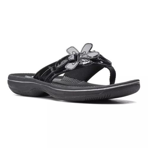 Cloudsteppers By Clarks Brinkley Flora Sandals Women's 6 Black Flip Flop ZAP1572