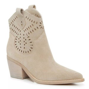 Marc Fisher Giddyup Boots Women's US 7 Light Gray Snip Toe Cowboy Bootie ZAP1189