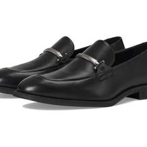 Kenneth Cole Reaction Armand Loafers Men's 7.5 Black Leather Dress Shoes ZAP1186