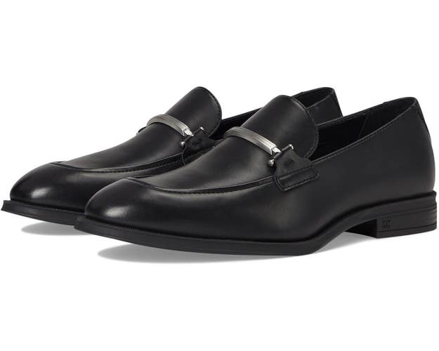 Kenneth Cole Reaction Armand Loafers Men's 7.5 Black Leather Dress Shoes ZAP1186