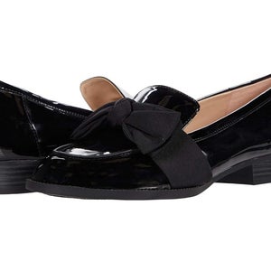 Bandolino Lindio Flat Women's US 10 Black Chic Bow Slip On Loafer Shoes ZAP1600