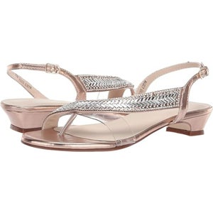 Touch Ups Eleanor Sandals Women's US 9.5 Rose Gold Oen Toe Slingback ZAP1553