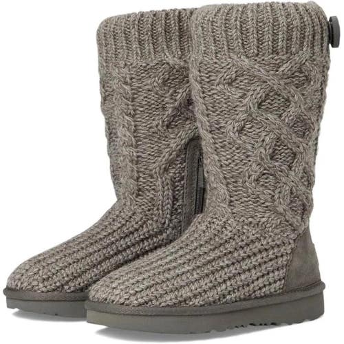 UGG Classic Cardi 1143702T Boots Toddlers US 9 Gray Cable Knit Round Toe ZAP1231