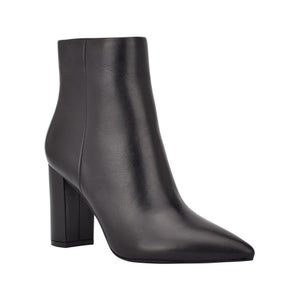 Marc Fisher Glorena Boots Women's US 8 Black Leather Pointed Toe Booties ZAP1629