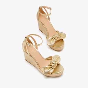 Kate Spade New York Tianna K3803 Sandal Women's 9.5 Pale Gold Espadrille ZAP1573