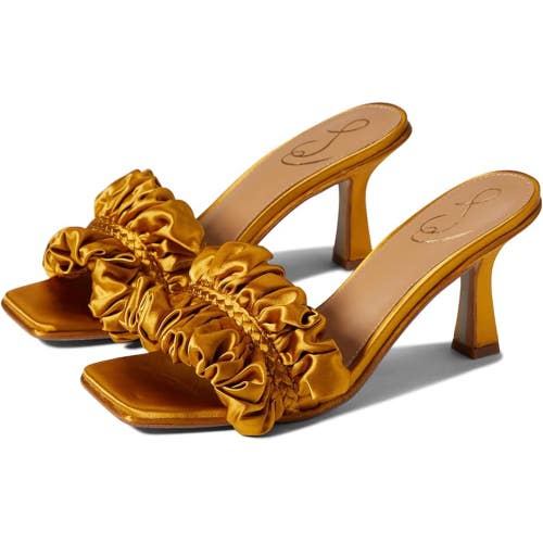 Sam Edelman Kady EC0235406 Sandals Women's 8 Golden Yellow Kitten Heel ZAP1333