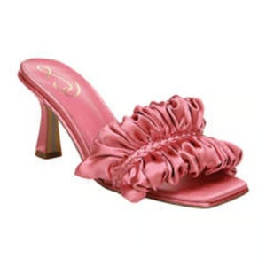 Sam Edelman Kady Sandals Women's Carmine Rose Square Toe Kitten Heel ZAP1330