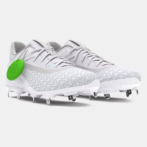 Under Armour Yard MT 3.0 3027450-100 Men's US 15 White Baseball Cleats DWA3858