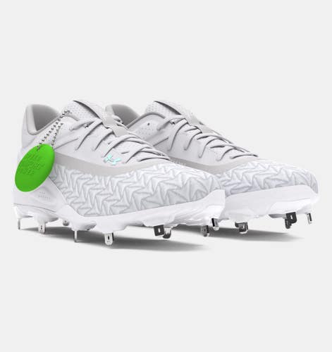 Under Armour Yard MT 3.0 3027450-100 Men's US 15 White Baseball Cleats DWA3858