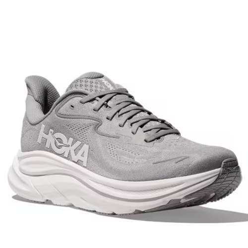 Hoka One One Clifton 10 1162032-STLLR Mens US 12 Gray Road Running Shoes DWA3679