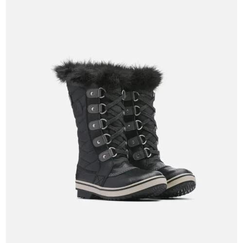 Sorel Tofino II 1690541-010 Kids 5 Black Faux Fur Waterproof Winter Boot RHS7367