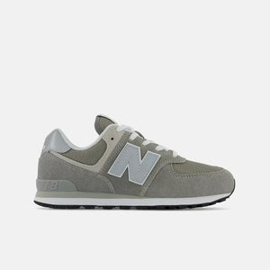New Balance 574 GC574EVG Big Kids 7 Gray White Leather Lifestyle Shoes RHS7389