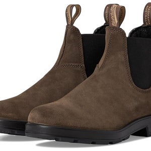 Blundstone 2410 Boots Unisex UK 10 Brown Suede Round Toe Ankle Chelsea RHS7191