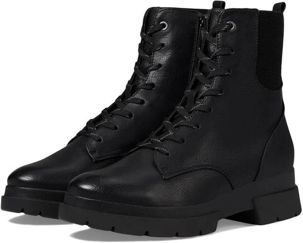 Soul Naturalizer Ozzy I3480S1001 Boots Women's US 8 Black Leather Combat RHS7221