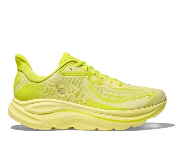 Hoka One One Clifton 10 1162030-NSS Men's US 10.5 Yellow Running Shoes RHS7339