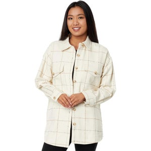 Madewell Boucle Shirt-Jacket Women's Small Antique Cream Long Sleeve GBO2168
