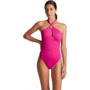 Lauren Ralph Lauren Beach Club Swimsuit Women's 12 Freesia Ring One-Piece JZZ739