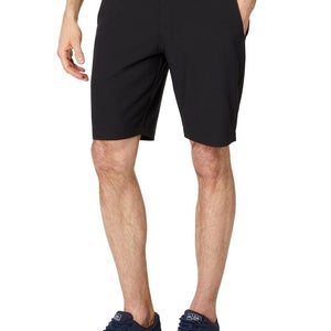 TravisMathew Wanderlust Shorts Men's 36 Black Flat Front 9" Golf Chino GBO2172