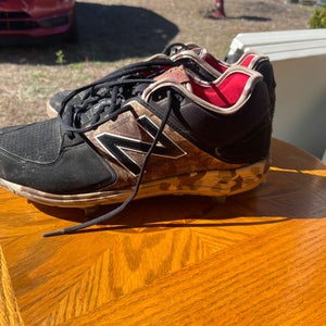 Black Men's Size 13.0 (W 14.0) Adult New Balance Low Top Metal (Used)