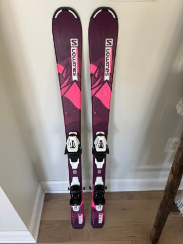 Kid's Salomon Lux Jr 120 cm All uMountain Skis With Bindings and Roces Adjustable Size Boots (Used)