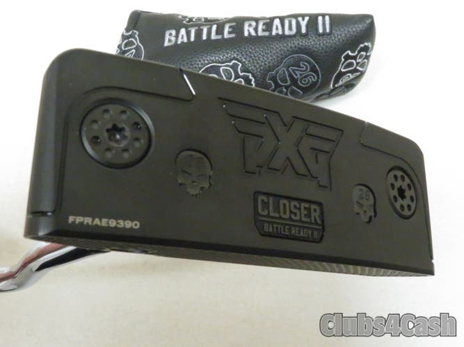 PXG Battle Ready II Closer Putter Black Double Bend 35" +Cover .. NEW