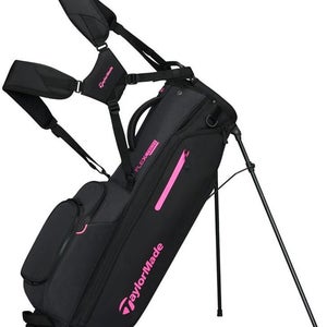 NEW 2026 TaylorMade Flextech Black/Neon Pink 4 Way Stand/Carry Golf Bag