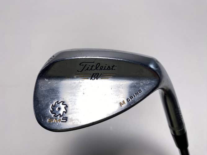 Titleist Vokey SM5 Tour Chrome Wedge 58* 8 Bounce M-Grind Wedge Steel Mens RH