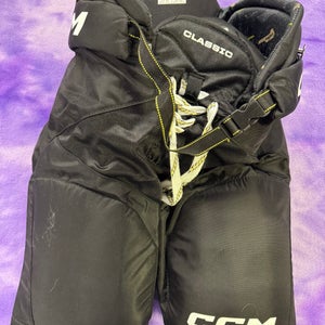 Black Junior Medium CCM Tacks Classic Hockey Pants (Used)