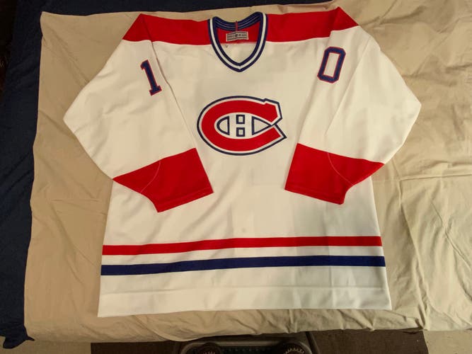 New Vintage Guy LaFleur #10 Montreal Canadiens CCM Center Ice Hockey Jersey Size 52