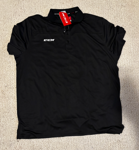 CCM Polo Black XXL Men's(New)